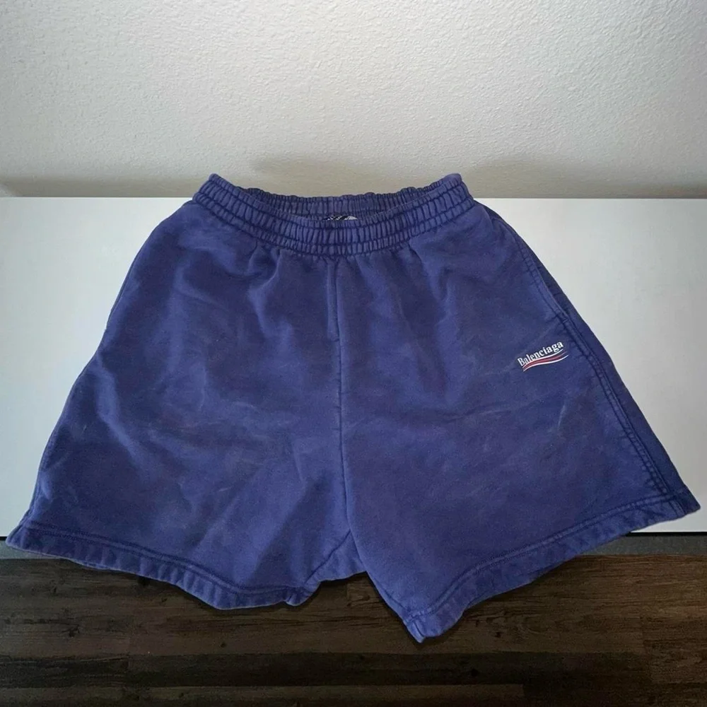 Balenciaga | Shorts | Mens Pacific Blue Political Campaign Sweat